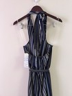Almost Famous Black Striped Halter Neck Jumpsuit Size Large NEW Sleeveless — photo 8