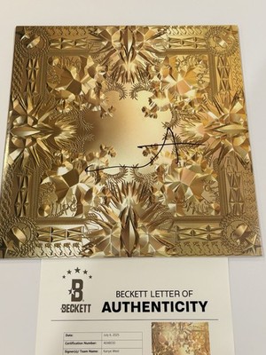 BECKETT COA KANYE WEST Signed Autographed Watch The Throne Vinyl