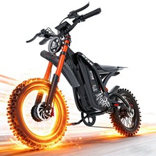 Electric Dirt Bike 3000W Peak 60V 30Ah 40MPH Off-Road E-Moutain Bike for Adults
