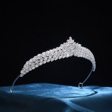 Golden Tiara and Crown for Women Swarovski Zirconia Crystal Crown, tiara ,