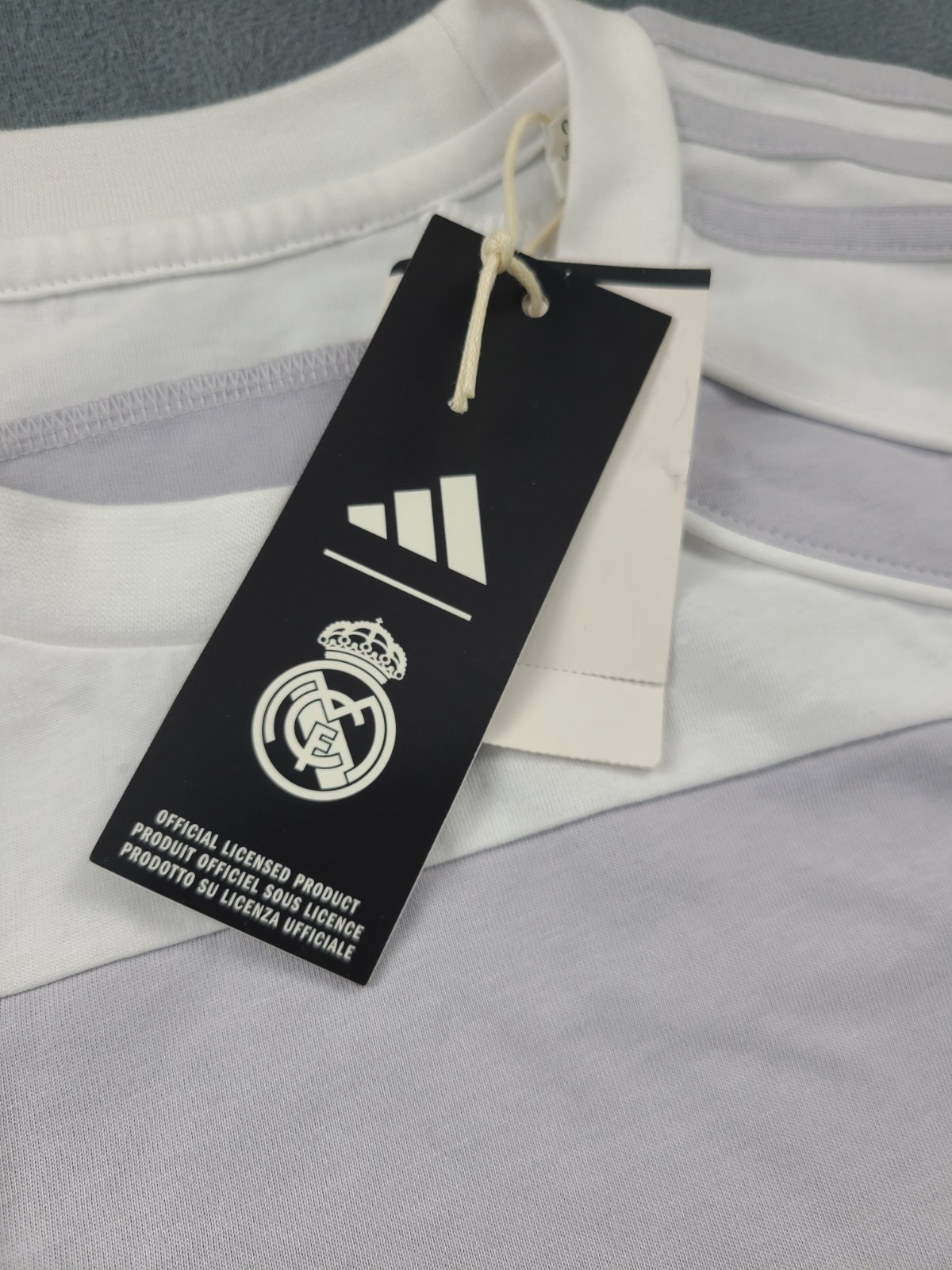 adidas Real Madrid UBP (Urban Purist) T-shirt in grey/white #JN3062 Men's Large  thumbnail 4