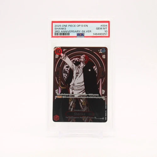 Shanks SP Silver - OP09-004 PSA 10 Carrying On His Will SR One Piece - GEM MT