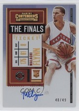 2020-21 Panini Contenders Rookie Finals Ticket 40/49 Malachi Flynn #106 Auto 4f5
