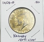 1968-D Kennedy Half Dollar 50C 40% Silver Toned Coin