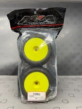 Aka Products 18 Truggy Premounted Cityblock Tires On Yellow Rims 14102spy