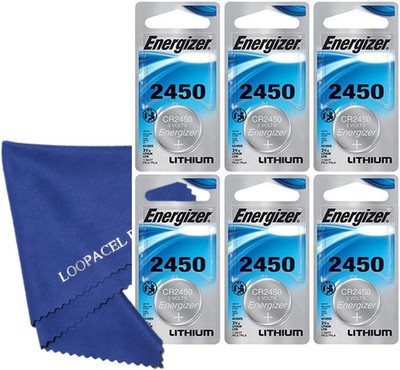 Replacement for 6 Energizer ECR2450 Lithium Batteries - with Loopacell Brand Mic