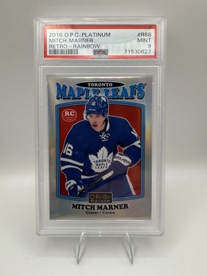 2016 Upper Deck O-Pee-Chee Platinum #R88 Mitch Marner Retro Rainbow PSA 9 RC NHL
