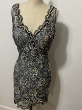 Black All  Beaded Dress sexy dress Black Party Dress Size 12 New SALE UNIQUE 