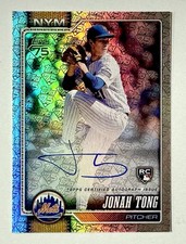 JONAH TONG * 2026 TOPPS * 75th ANNIVERSARY * ROOKIE CARD * ON-CARD AUTO (#'d/75)