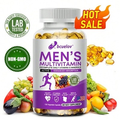 Bcuelov Men's Multivitamin   22 Essential Vitamins And Minerals For Men