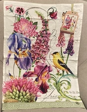 Michel Design Works Kitchen Towel Deborah’s Garden Stonewall Kitchen 20” X 28”