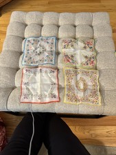 4 Vintage 8  Silk Handkerchiefs