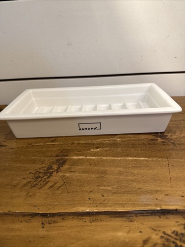HAMAMA Ceramic Hydroponics Growing Tray White 12.4” X 2” X 6.4” Microgreens