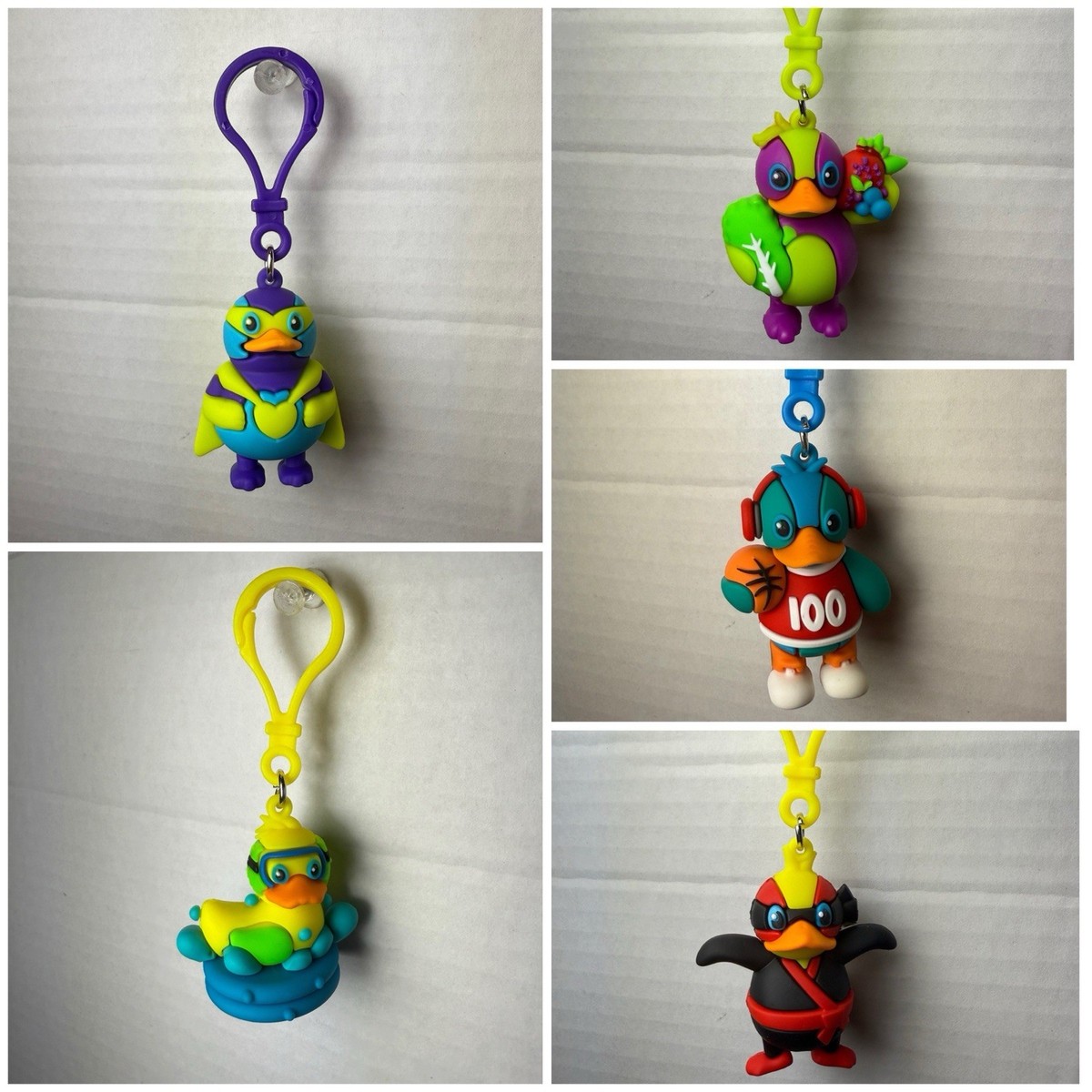 Kids Heart Challenge 5 Ducks Keychains Ace Dakota Rain Wynn Pepper