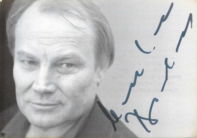 Autograph Klaus Maria Brandauer actor autograph card autographed