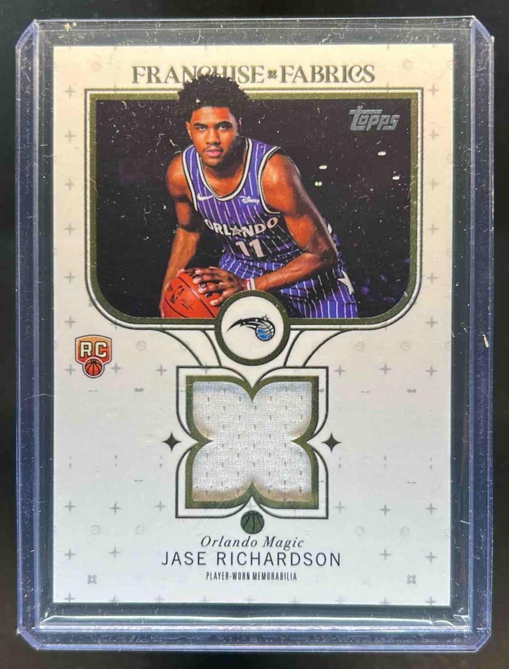 2025-26 Topps Jase Richardson Franchise Fabrics RC Jersey #FF-JR Magic