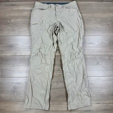 Eddie Bauer Rainier Pants Nylon Performance Tech Hiking Pants Mens 32 x 32 Beige
