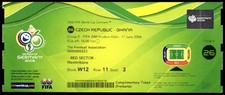 Ticket 2006 Czech Republic vs. Ghana World Cup 2006 #26 29826