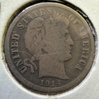 1914 Barber Dime - 90% Silver - Toner