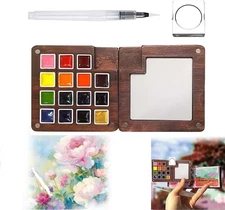 Mini Paint Palette Travel kit - Mini Watercolor Paint Palette Set, Pocket Artis
