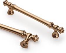 10 Pack 5 Inch 128mm Champagne Bronze Kitchen Cabinet Handles,Brushed Brass Cab