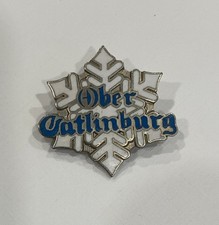 Vintage Ober Gatlinburg Tennessee Enamel Snowflake Ski Pin