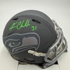 KAM CHANCELLOR SIGNED/AUTOGRAPHED SEATTLE SEAHAWKS SLATE SPEED MINI HELMET - BAS