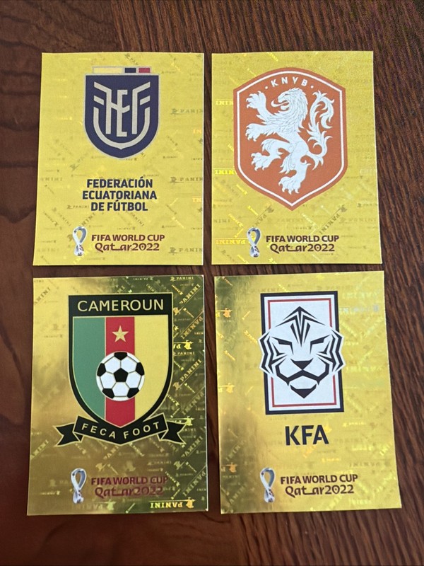 2022 Panini FIFA World Cup Gold Foil Team Emblem Lot