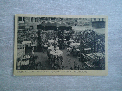 Postcard Leipzig Kaiser Wilhelm Straße cafe coffee house confectionery Lutze restaurant 21