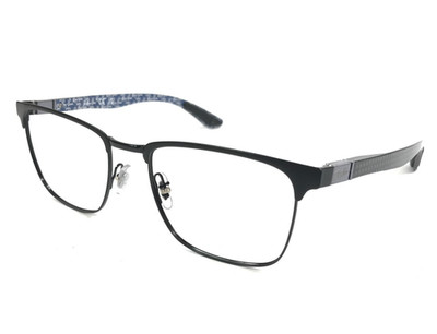 Ray-Ban Eyeglasses Frames RB8421 2904 Black Blue Carbon Fiber Square 54-19-145