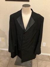 Men  s Black Soprano Classy Tuxedo/Jacket 54L/slacks 50 L Excellent Condition