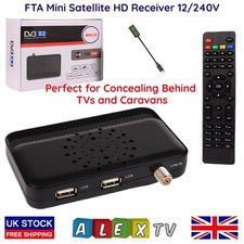 Free to Air Full HD Mini FTA Satellite Receiver ?12v-240v for BBC ITV CH4 CH5 HD