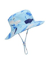 Baby Sun Hat UPF 50 Sun Protective Toddler Bucket Hat 4-8 Years 02 Blue Whale