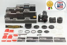 All Boxed NEAR MINT Bronica ETR Si Film Camera AE III PE 75mm Lens From JAPAN