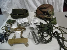 Helmet cover, band chin straps, belt, etc etc LOT - Military Army
