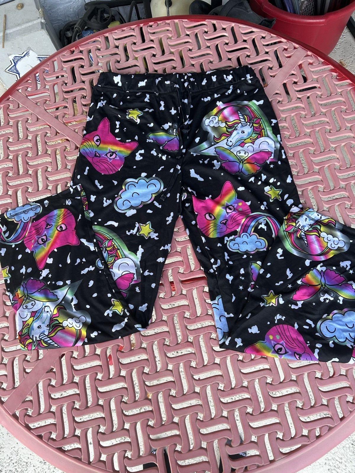 Pijama Unicornio Para Hombres Grande Arco Iris Mariposa Divertido Novedad Salón Pantalón Pijamas Nuevo
