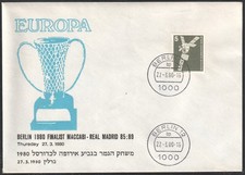 GERMANY # 8001 COVER for MACCABI & REAL MADRID FINALISTS in EUROPEAN BASKETBALL