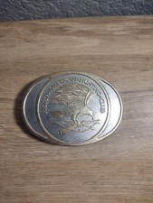 Belt Buckle North American Hunting Club 24k Gold Rhodium Plate Over Solid Brass