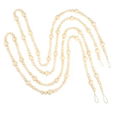 Wood Beads Tassel Hanging Decor String of for Decorating Farmhouse Rustic