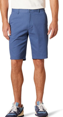  Men's 11'' Chino Shorts Dark Blue 32 New Slim Fit Flat Front Amazon Essentials