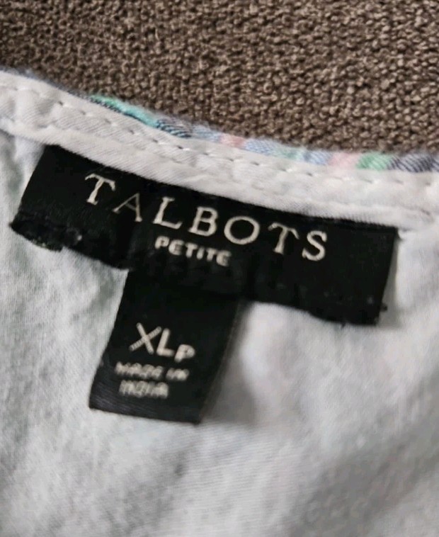 Talbots Patchwork Button Back Tank Top Womens XL … - image 7