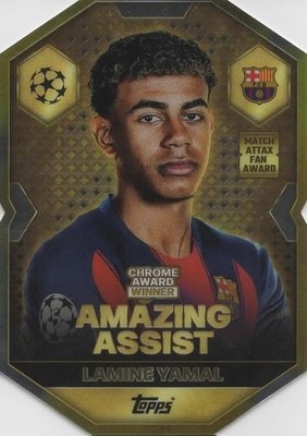 Match Attax 2025 2026 UCC CA 3 Chrome Award  Lamine Yamal FC Barcelona