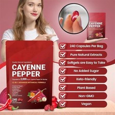 Cayenne Softgels Supplement, Supports Leg Vei...