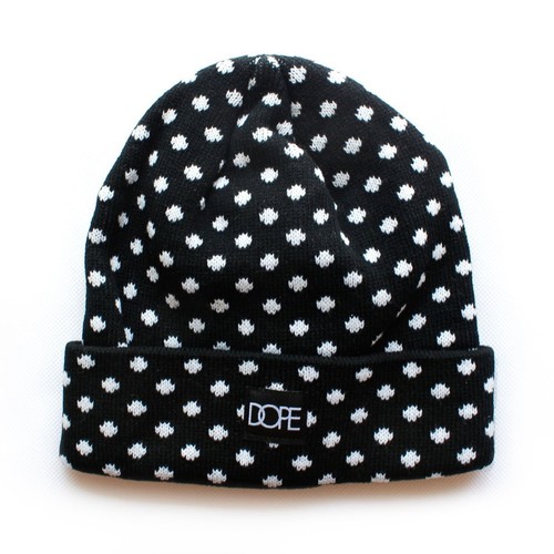 Dope Back Packer Beanie Hat Cap - Black 