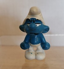 Figura de exhibición original rara de colección de los Pitufos Grumpony Pitufo enojado gruñón 20157