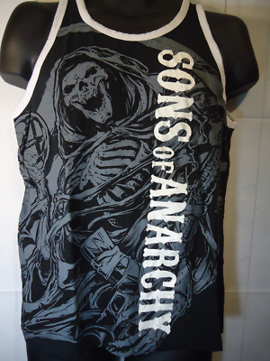 SOA Sons of Anarchy Black Adult Graphic Tank Top 100% Cotton Size S Small