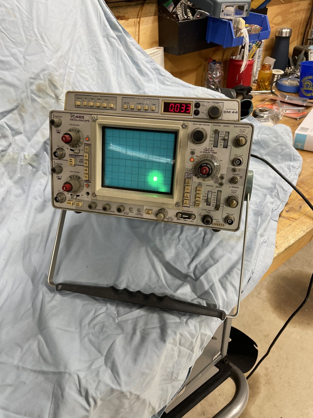 Vintage Tektronix 465 And DM44 Oscilloscope Analog Test Equipment eBay