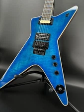Blue Dimebag Electric Guitar Mahogany Body Black Hardware 2H Open Pickups