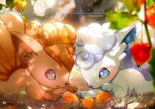 Pokemon anime ekm pok mon red green sun moon vulpix Pad Gaming Mat Desk