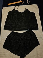 Vintage Cinema Etoile Shorts  Top 2pc Black Lingerie, Size M